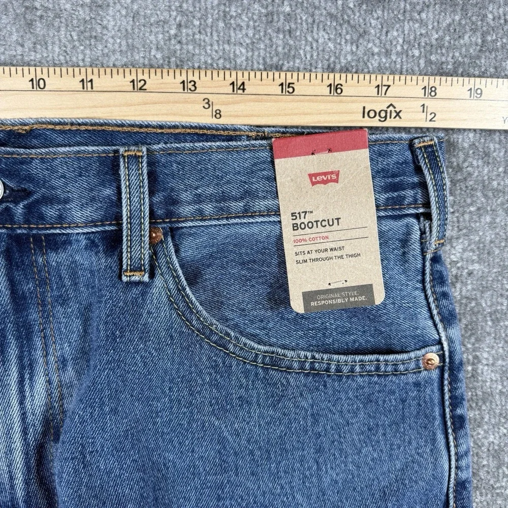 NWT Levi's 517 Jeans Men's 36x30 Blue Denim Bootcut Western Rodeo Festival